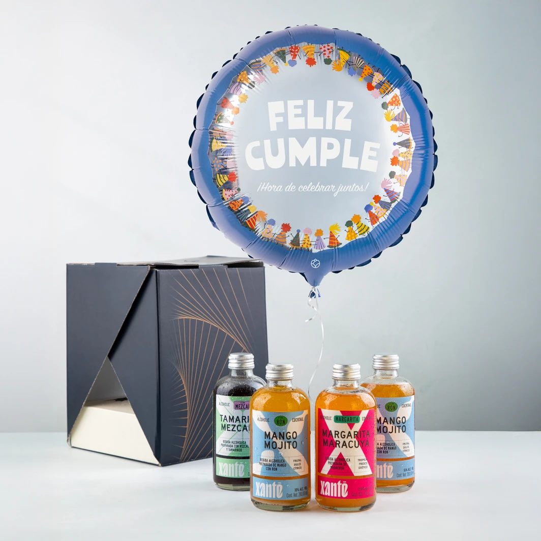 4 Pack Xanté y Globo Feliz Cumple 25680