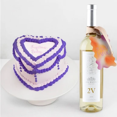 Pastel Florence y Vino Blanco con Distintivo Sagitario 25689
