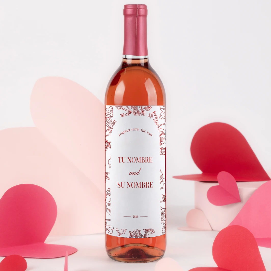Personaliza Vino Beringer con etiqueta "Forever Until The End" 25714