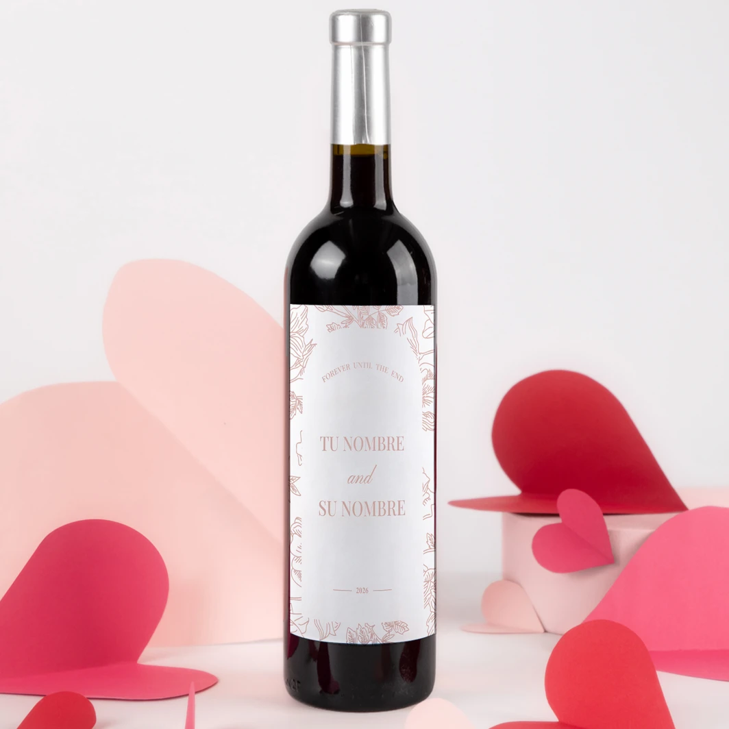 Personaliza Vino 3V con etiqueta "Forever Until The End" 25719-P