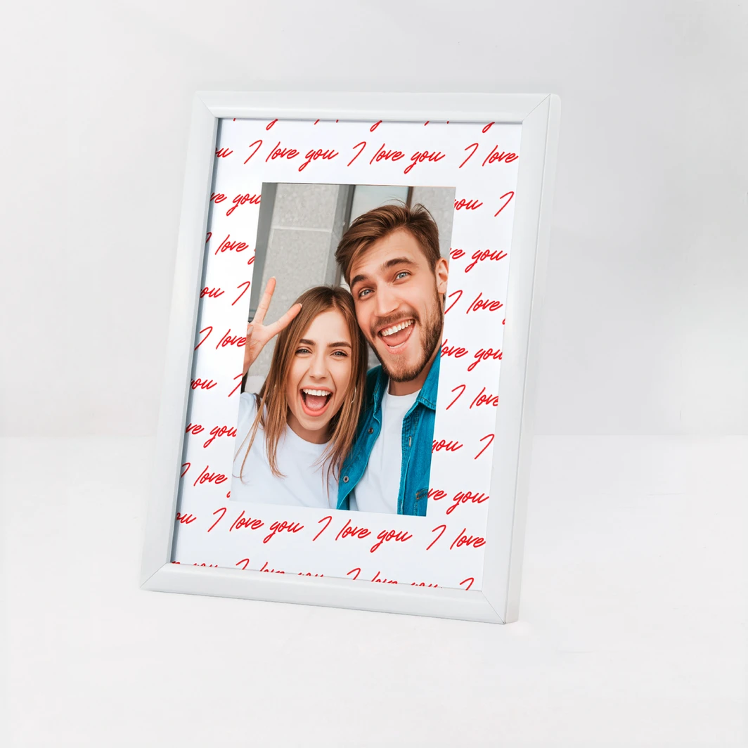 Personaliza Marco Blanco Grande "I Love You" 25733-P