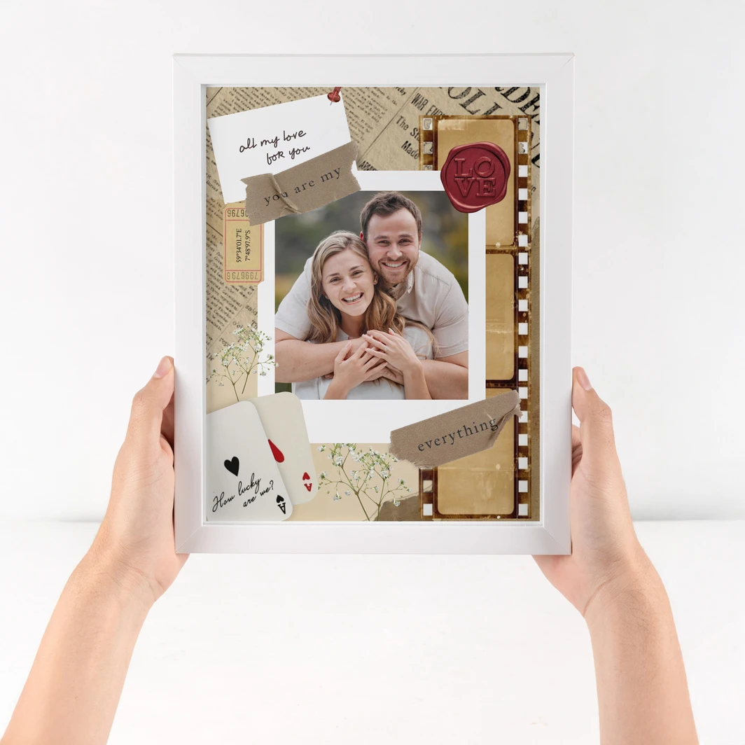 Personaliza Marco Blanco Grande "Scrappbook" 25734-P