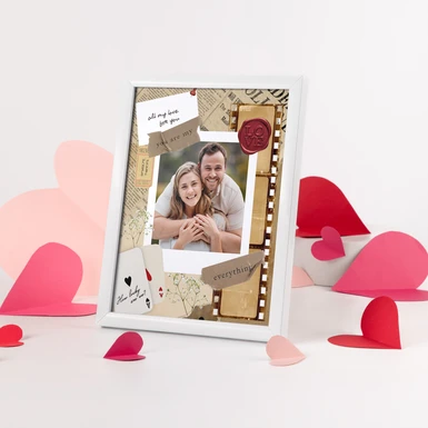 Personaliza Marco Blanco Grande "Scrappbook" 25734-P