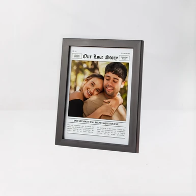 Personaliza Marco Negro Chico "Our Love Story" 25735-P