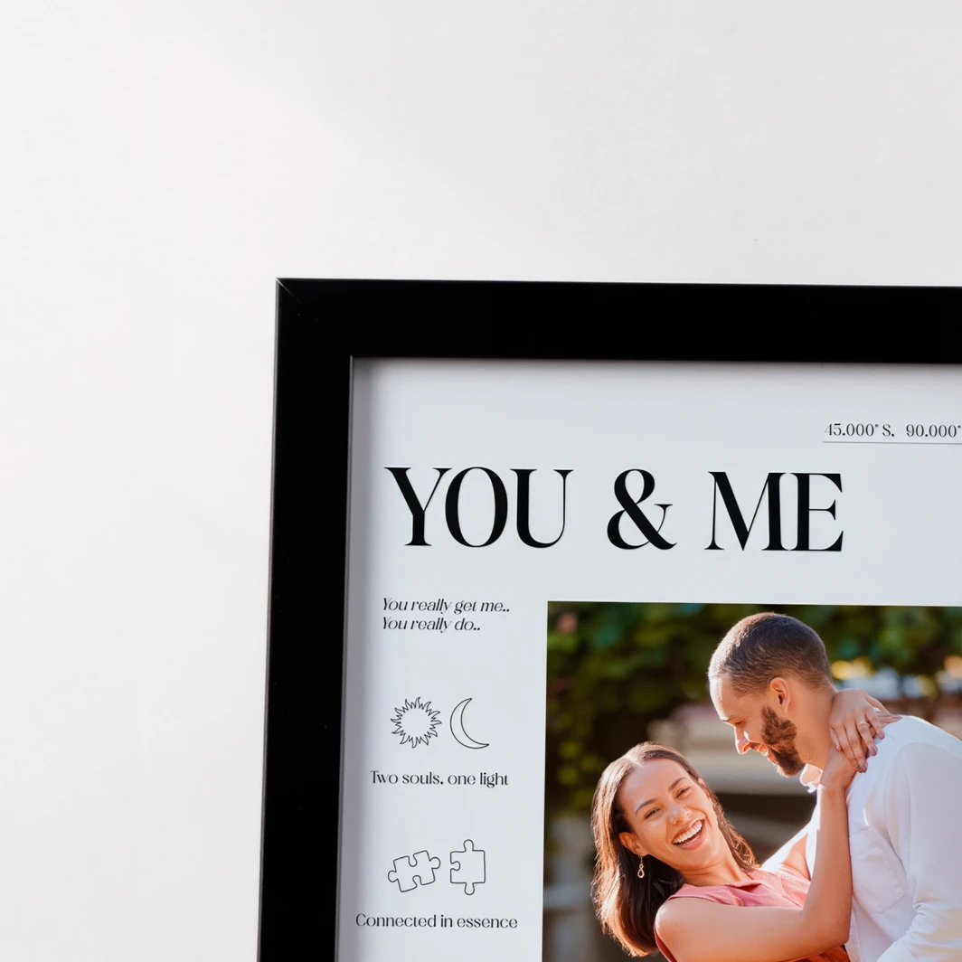 Personaliza Marco Negro Chico "You & Me" 25736