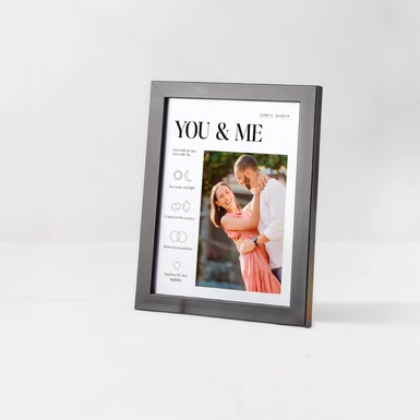 Personaliza Marco Negro Chico "You & Me" 25736