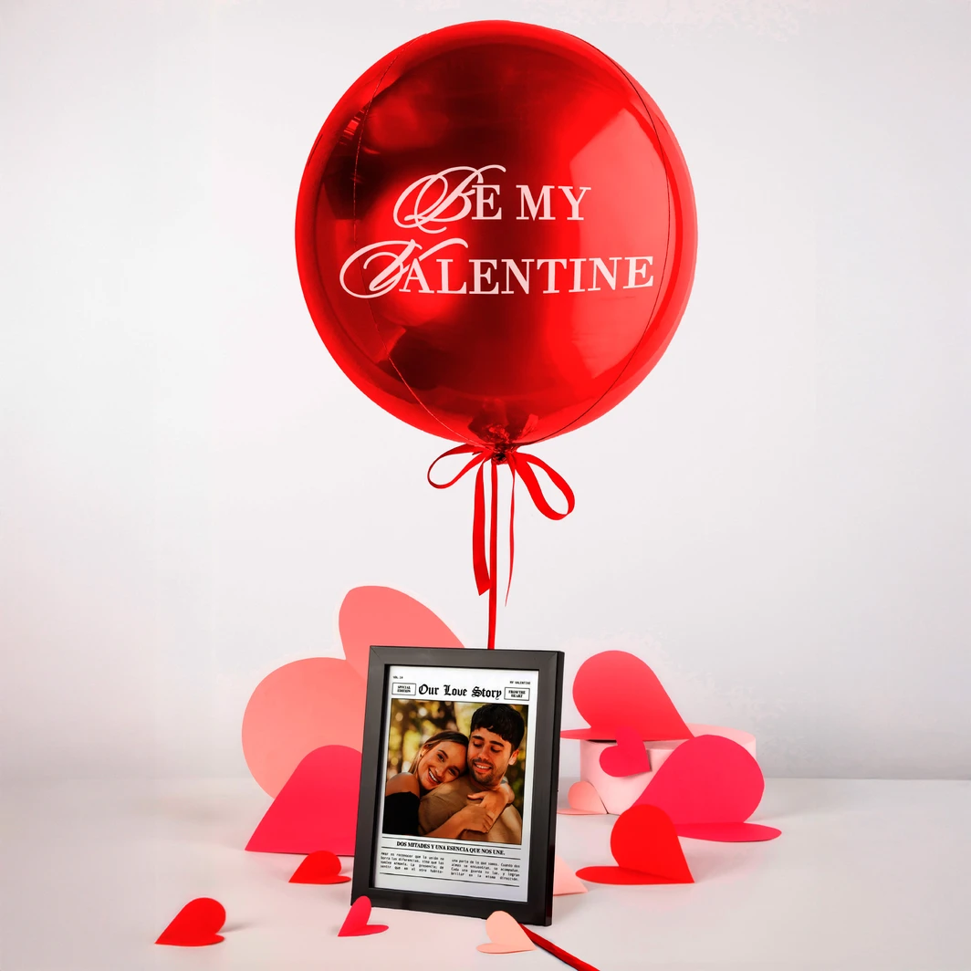 Marco Negro "Our Love Story" con Globo "Be My Valentine" 25767