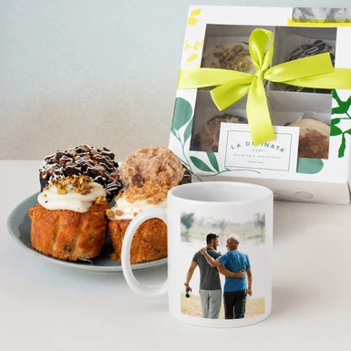 Personaliza Taza con Foto 15oz y Muffins La Divinata 25774