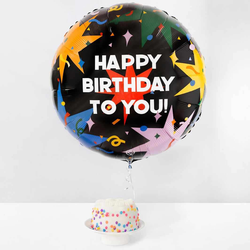 Mini Vanilla Cake by Lavalle’s and Giant “Happy Birthday” Balloon 25775