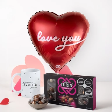 15oz “You Are My Favorite Person” Mug with 28" Balloon and 120g Turin Chocolates 25792