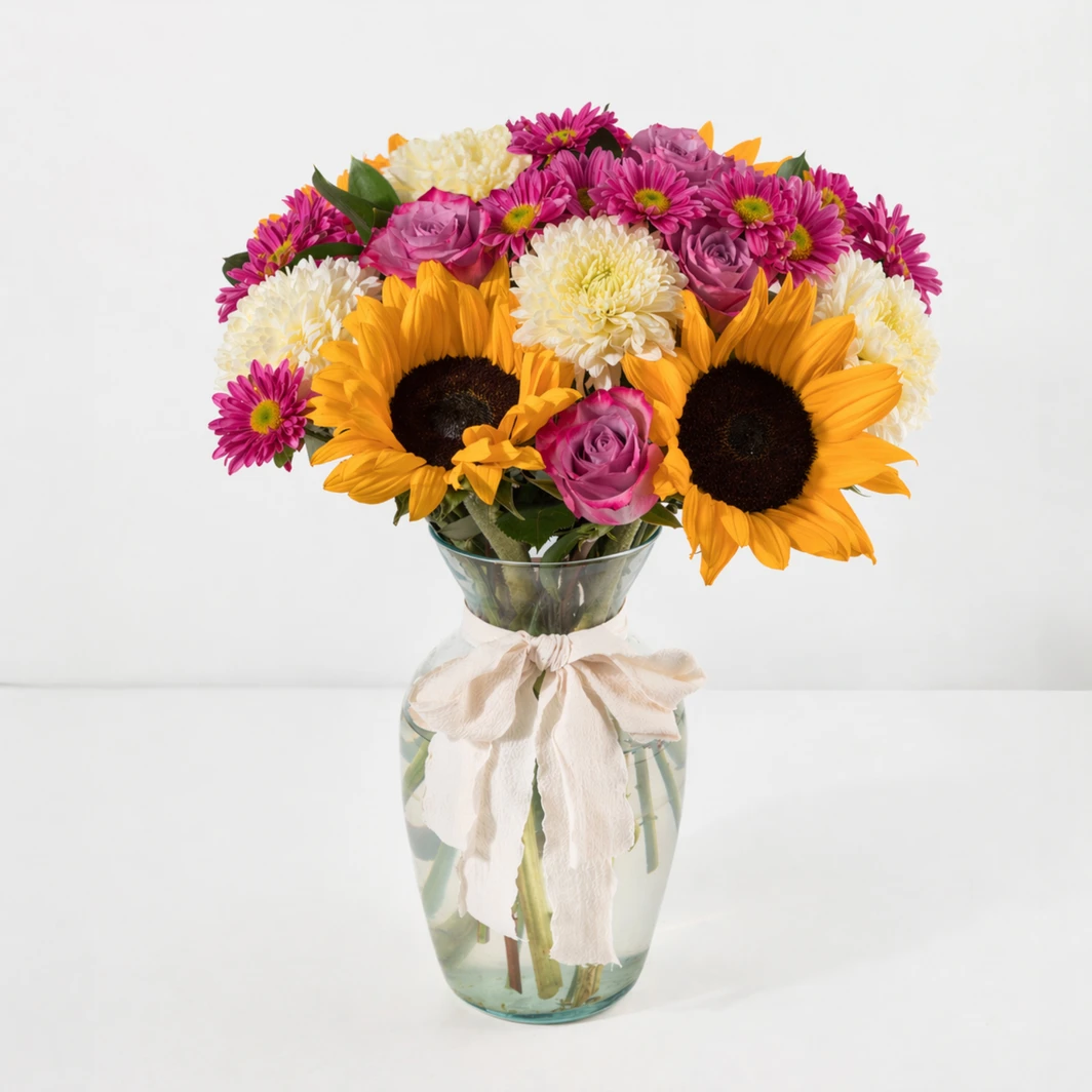 Arreglo de Girasoles y Margaritas 25796