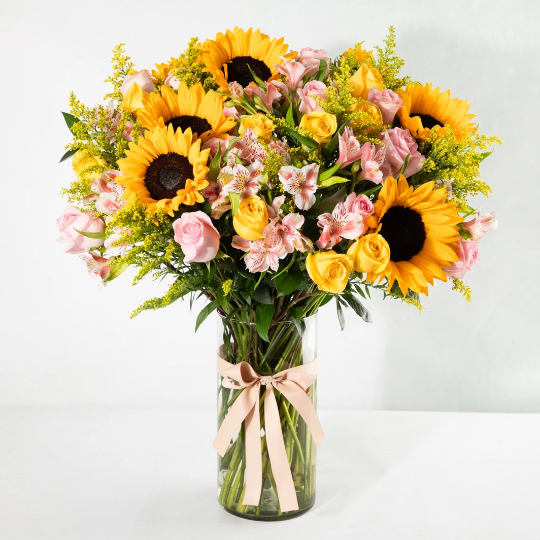Arreglo de Girasoles y Rosas 25799