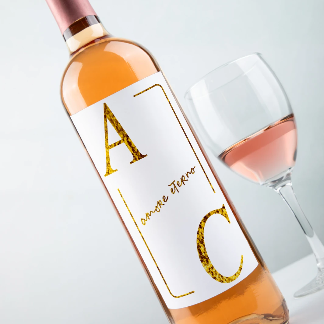 Personaliza Vino Beringer con etiqueta "Amore Eterno" 25843-P