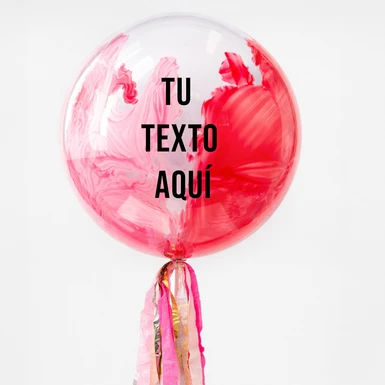 Personaliza Globo Burbuja "Pink Flame" 25851