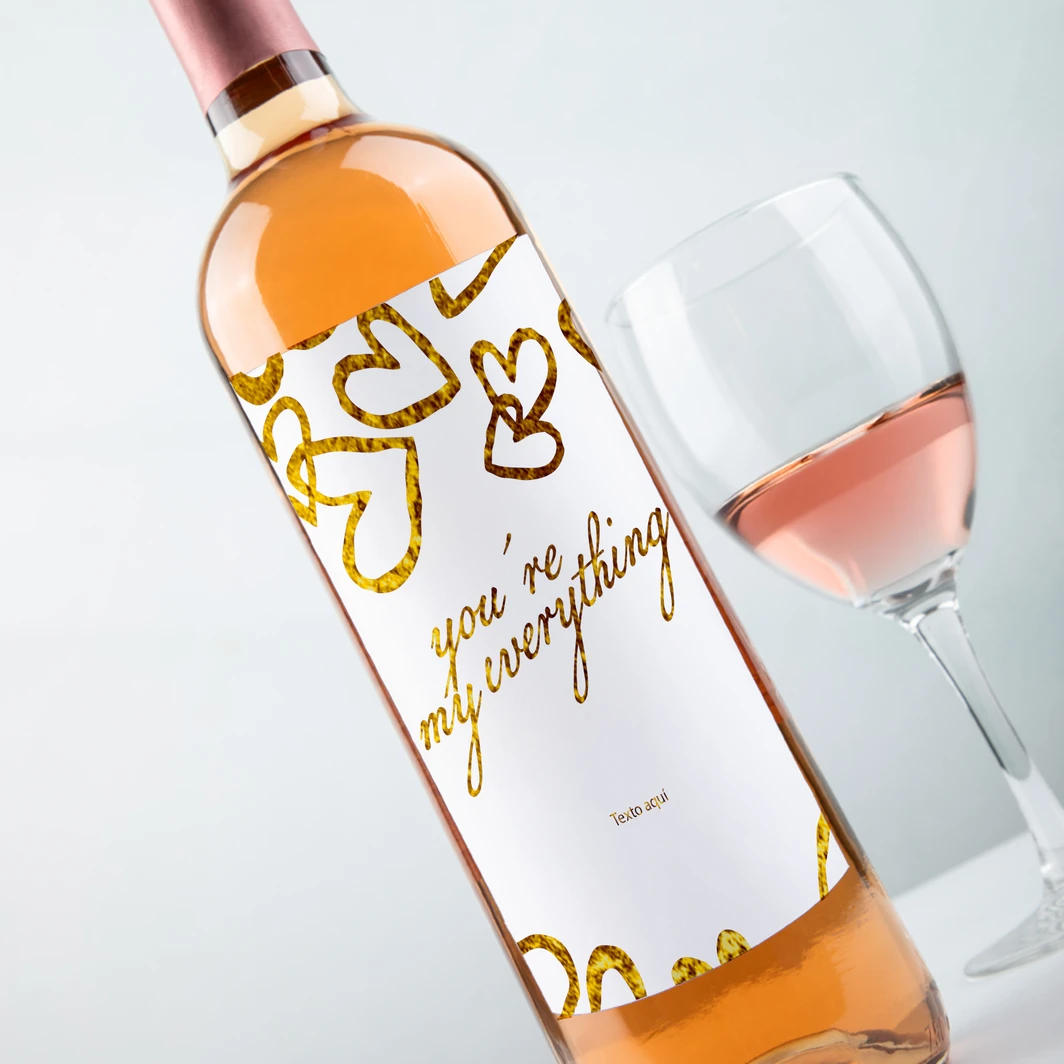 Personaliza Vino Beringer con etiqueta "you´re my everything" 25891