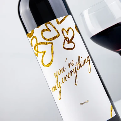Vino Personalizado Tinto con Etiqueta "You're My Everything" 25893