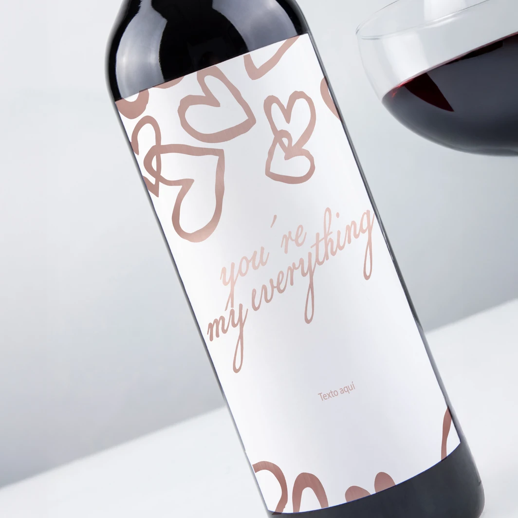 Vino Personalizado Tinto con Etiqueta "You're My Everything" 25896