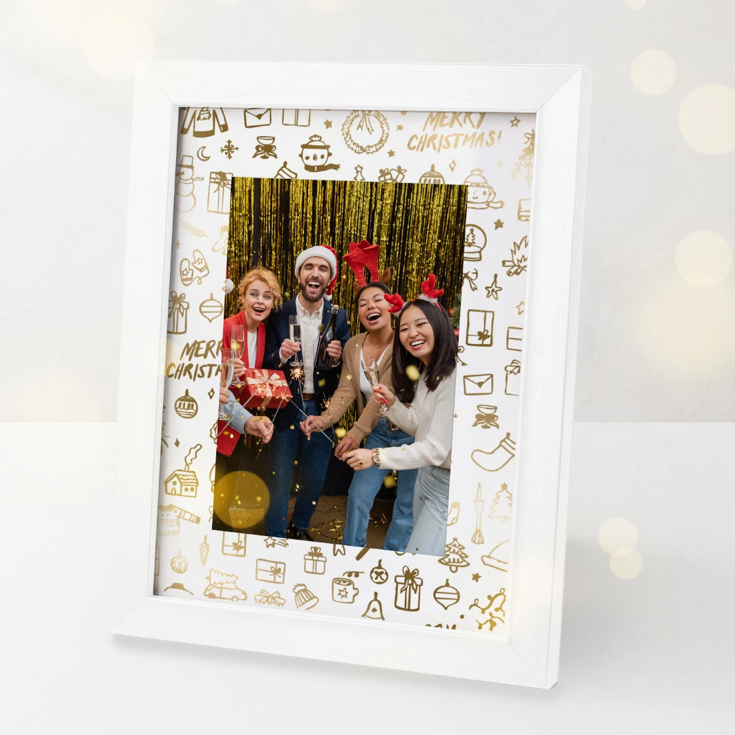 Personaliza Marco Blanco chico "Espíritu Navideño" 25921-P