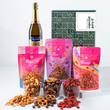 Regalo Especial con Vino Espumoso y Botanas 25926