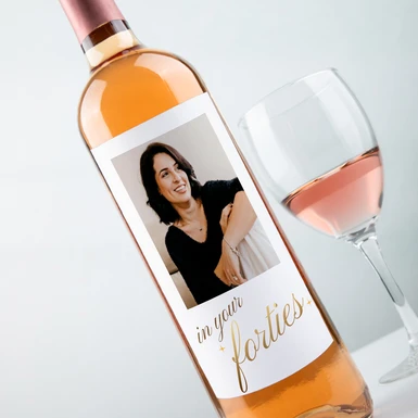 Personaliza Vino Beringer con etiqueta "In your Fourties" 26025