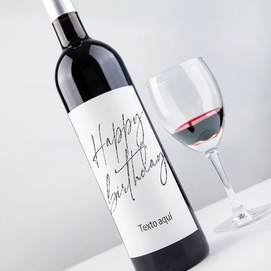 Vino Personalizado Tinto con Etiqueta "Happy Birthday" 26031-P