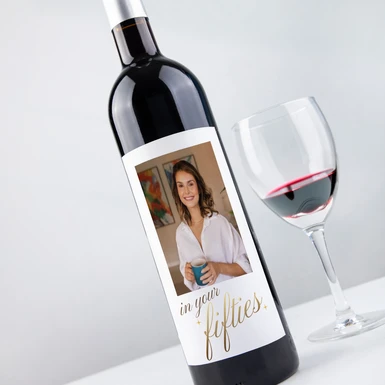 Vino Personalizado Tinto con Etiqueta "In your Fifties" 26035-P