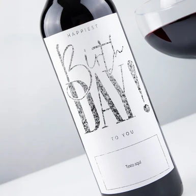 Vino Personalizado Tinto con Etiqueta "Happiest Birthday To You" 26038-P
