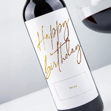 Vino Personalizado Tinto con Etiqueta "Happy Birthday" 26039