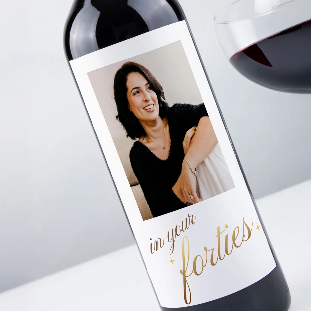 Personaliza Vino Concha y Toro Merlot con etiqueta "In your Fourties" 26044-P