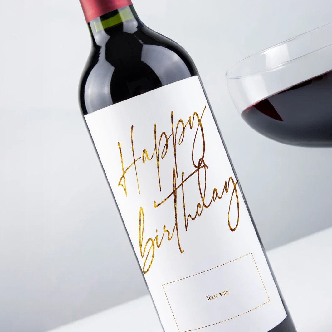 Vino Personalizado Tinto con Etiqueta "Happy Birthday" 26049-P