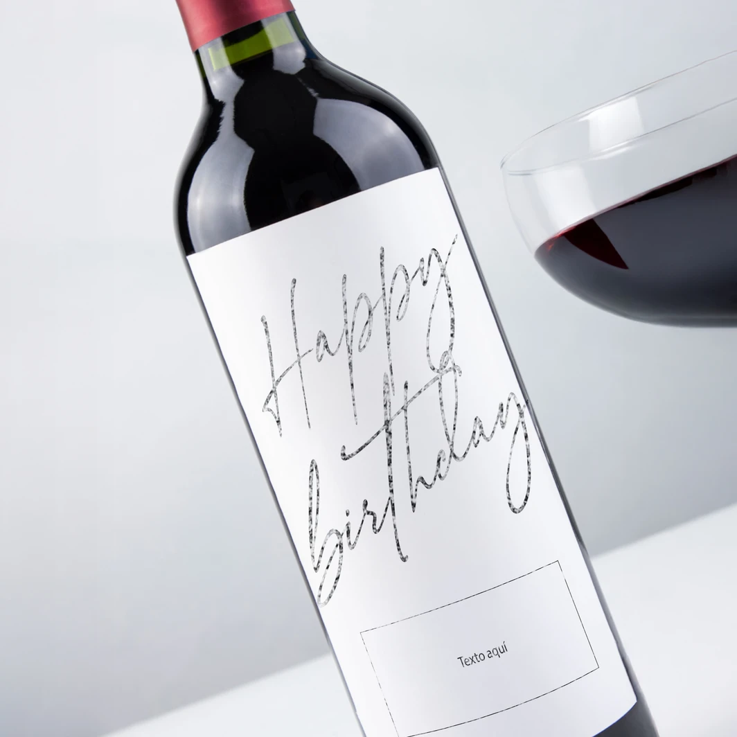 Vino Personalizado Tinto con Etiqueta "Happy Birthday" 26050-P