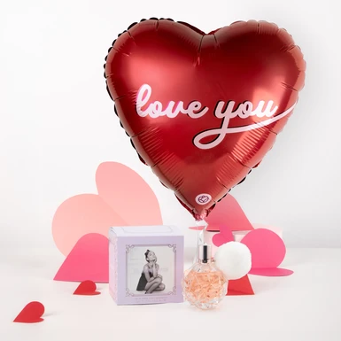 Aroma y Cariño con Perfume Ariana Grande y Globo "Love You" 26072
