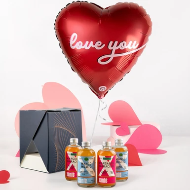 4 Pack Cocktails con Globo Love You 26080