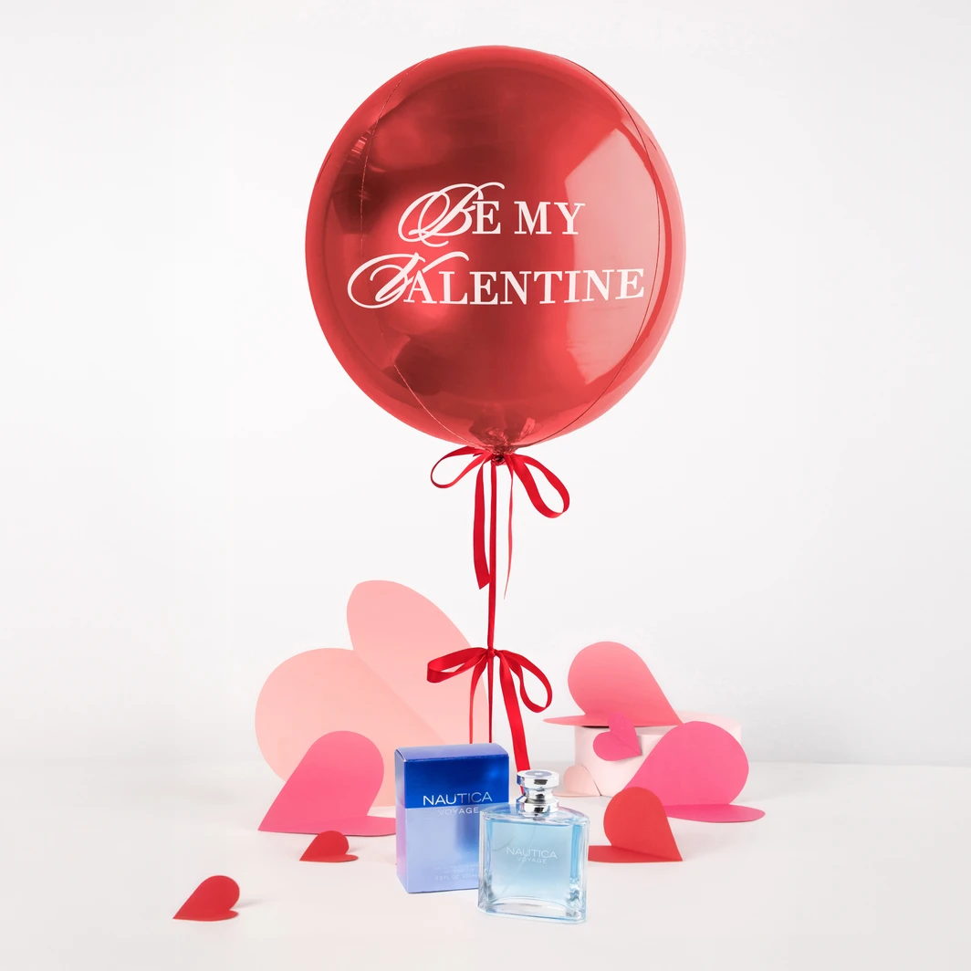 Loción Nautica Voyage Caballero con Globo "Be My Valentine" 26101