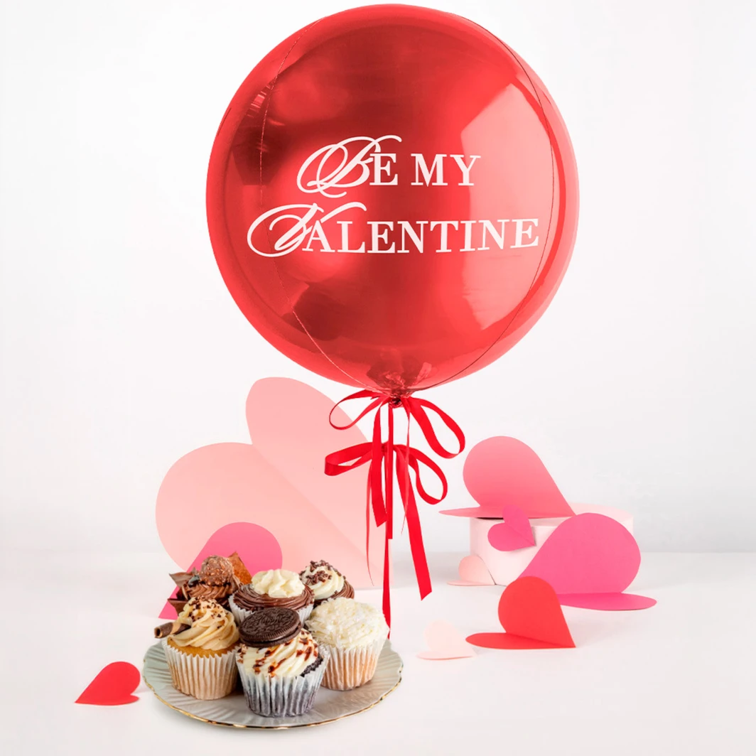 Bollos Surtidos con Globo Esfera "Be my Valentine" 26154