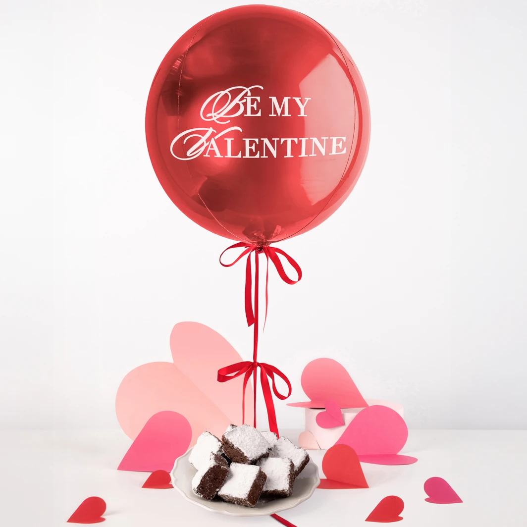 Brownies Tere Cazola y Globo Esfera "Be my Valentine"" 26166