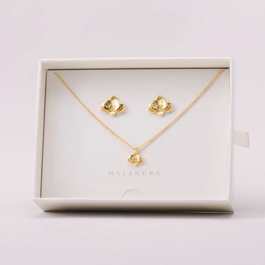 Set Collar y Aretes Orquídea Malandra 26178