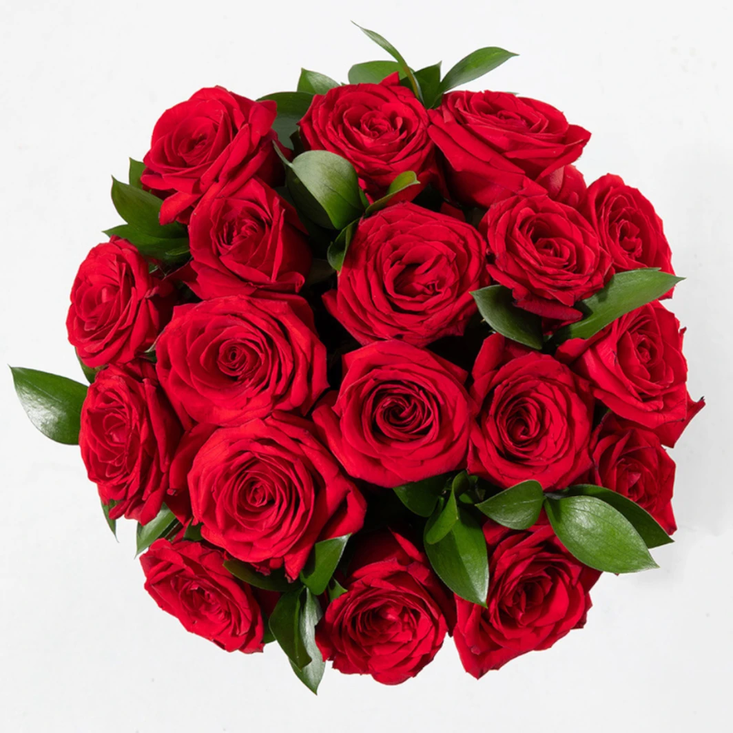 18 Rosas Rojas con Globo ''Love You'' 26214