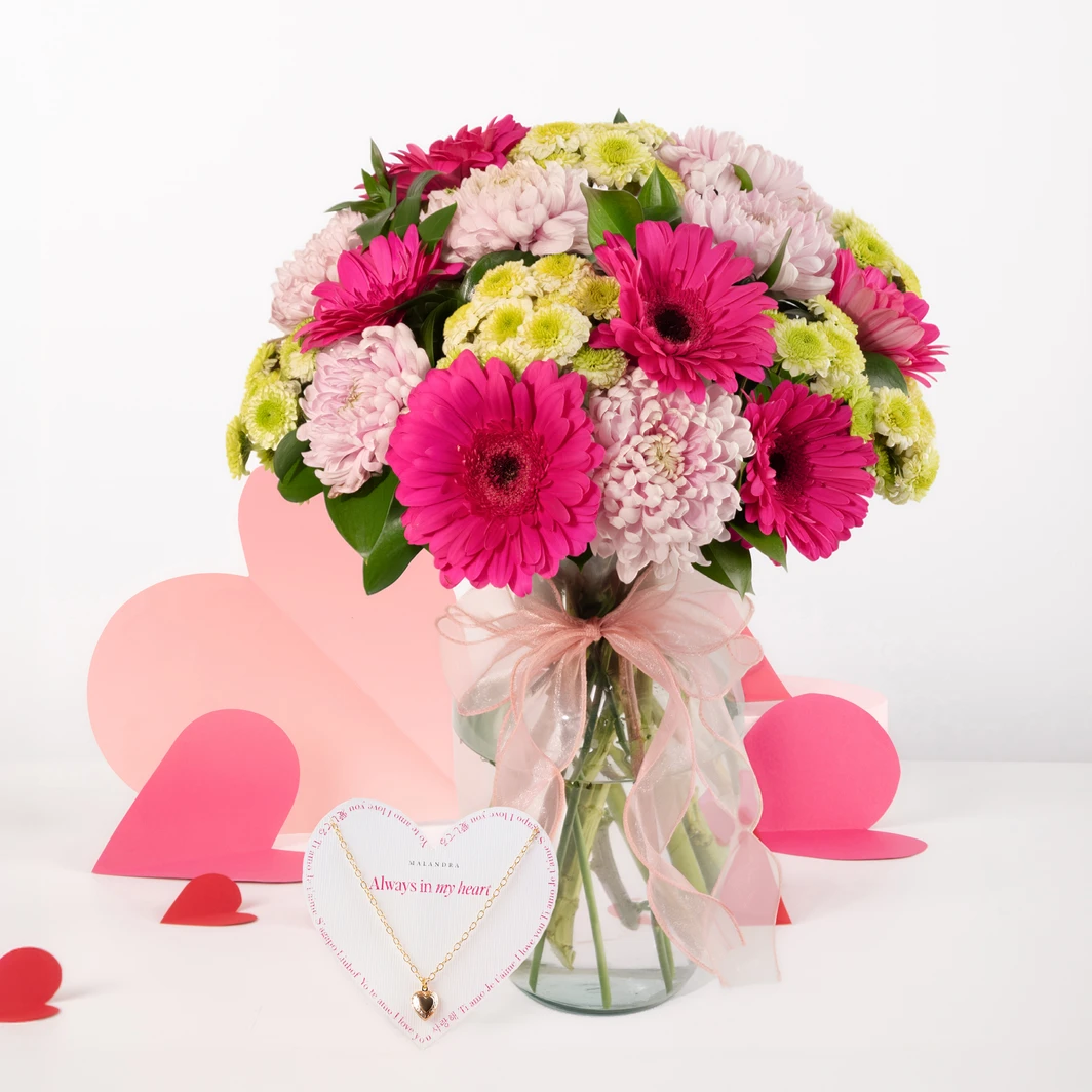 Arreglo de Gerberas con Collar Malandra 26248