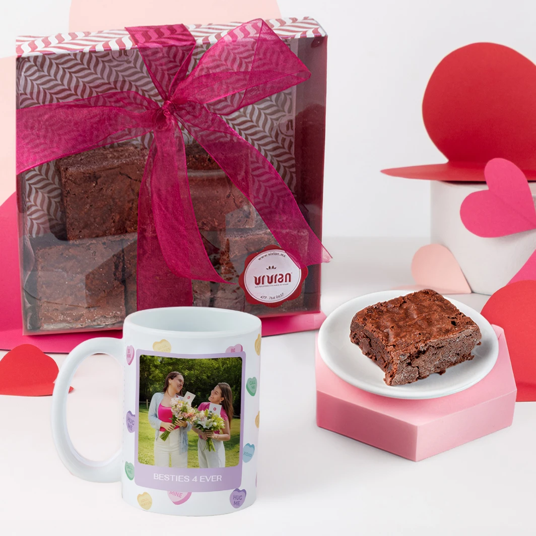 Brownies Vivián con Taza "Besties 4EVER" 26274