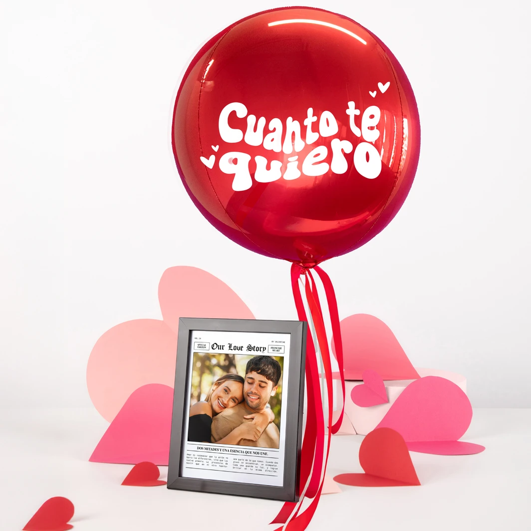 Marco Negro You and Me con Globo "Cuanto Te quiero" 26321