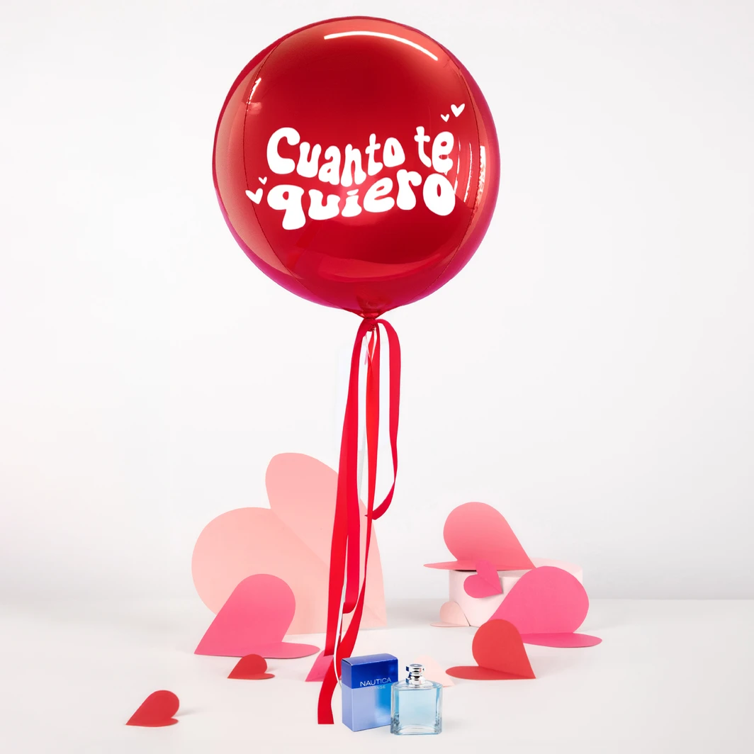 Globo "Cuanto Te quiero" con  Perfume Nautica 26326