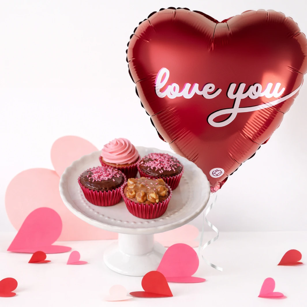 Muffins Fer Reposteria y Globo "Love You" 26333