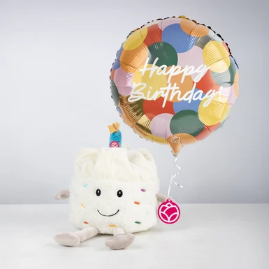 Ternura con "Pastelín" el Peluche y Globo "Happy Birthday" 26375