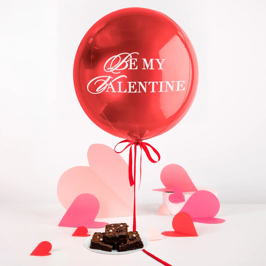 Brownies con Globo "Be my Valentine" 26419