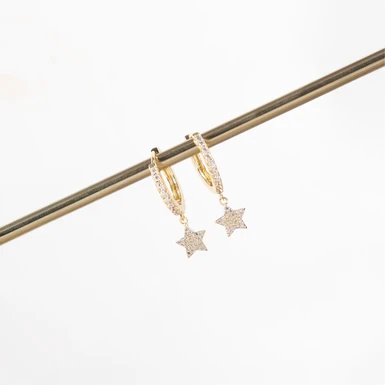 Aretes Colgantes "Brillo de Estrella" - Dacova 26446