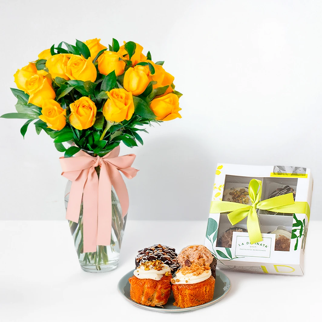 Flores Amarillas y Muffins La Divinata 26465