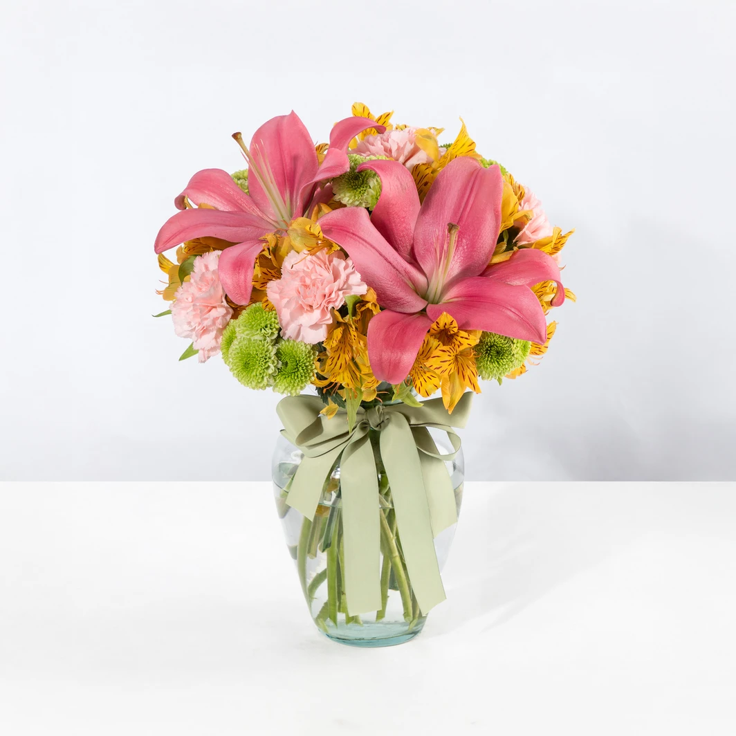 Arreglo de Lily Rosa con Claveles 26487