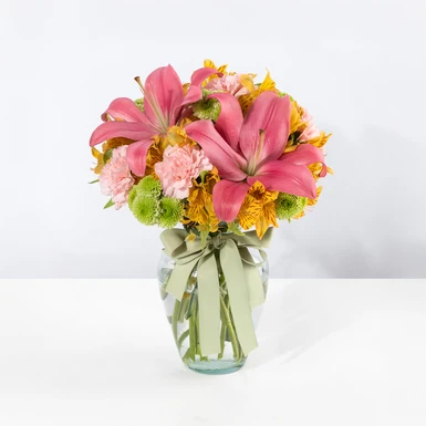 Arreglo de Lily Rosa con Claveles 26487