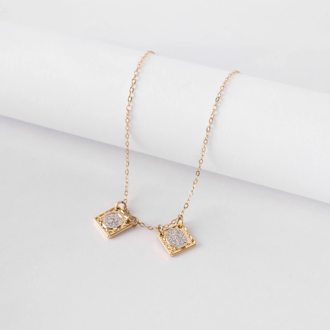 Escapulario "San Benito con Medalla Doble" La Perla 26495